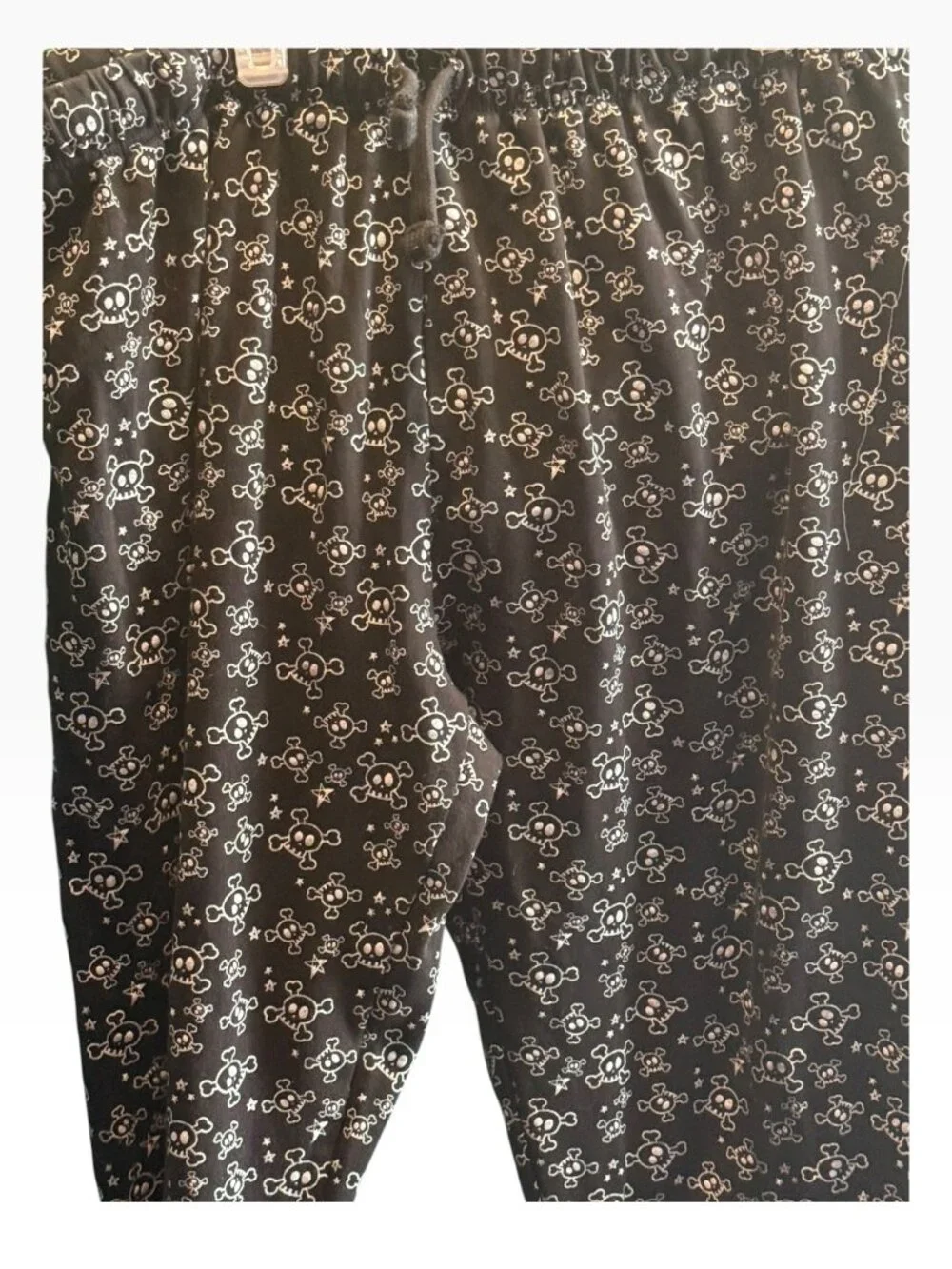 Honest Baby Clothing 2-Piece Pajama Set – Black Skull Print – Women’s XL